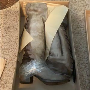 Grey Freebird Lace up boots